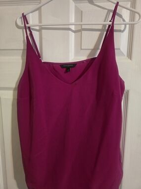 Banana Republic Fuchsia V-Neck Spaghetti Strap Camisole